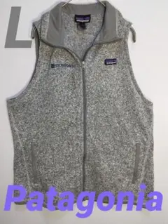 メンズ　グレー　ゴルフ　裏起毛　ジッパーベスト　By Patagonia