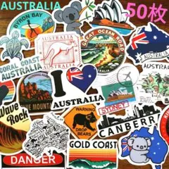 オーストラリア　ステッカー【50枚】シドニー　ゴールドコースト　コアラ　カンガル