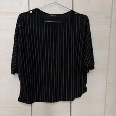 ボタン付きドロップショルダー L サイズ