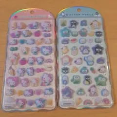【国内正規品】キティ はぴだんぶい コットンパフィシール 2点セット