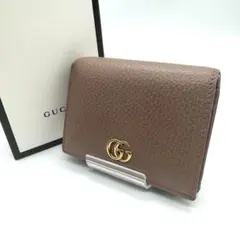 GUCCI GGマーモント　コンパクト財布　ベージュ