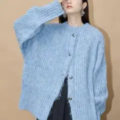 【THE TOE】Parasol mohair cardigan blue M THE TOE】Parasol mohair cardigan blue M - メルカリ