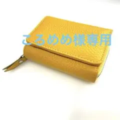 ミニ財布 コンパクトウォレット イエロー ファスナー コインケース