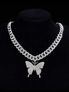 LEX ラッパー ネックレス アイスドアウト HIPHOP 蝶々 バタフライ