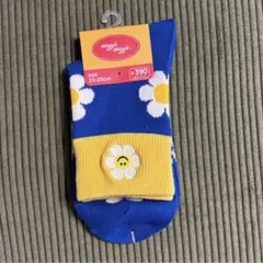 wiggle wiggle ソックス ブルー 花柄 23-25cm