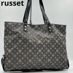 ✨未使用✨　russet バッグ　トートバッグ　合皮　ナイロン　黒　グレー