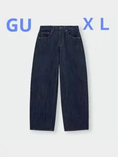 ジーユー　ローライズバギージーンズ(丈標準73.0～77.0cm)ネイビー　ＸＬ