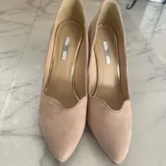 R&E ☆スエード☆ ピンクベージュ☆パンプス☆23.5cm