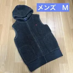 ジムフレックス　フード付き　ボアベスト　グレー