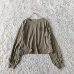OLIVE des OLIVE オーバーサイズバックビッグロゴ長袖トレーナー