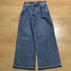 BEAUTY&YOUTH ボタンタックデニムパンツ　ワイド　M