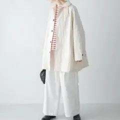 新品タグ付◇ コットンバックタックショートコート かぐれ ivory