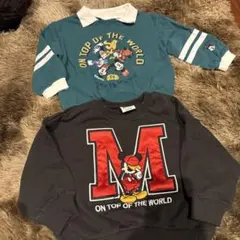 ミッキーマウス トレーナー 2点セット 80 90