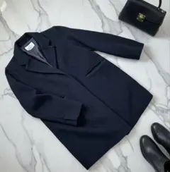 LUCA LADY LUCK LUCA ウール チェスターコート ブラック