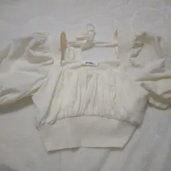 SNIDEL アイボリーパフスリーブトップス