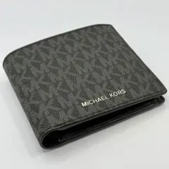 【新品】マイケルコース 二つ折り財布 シグネチャー 小銭入れ 黒