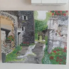 原画 油彩「近所の風景 20266」絵画・サムホールサイズ （16×23