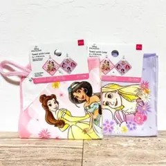 ディズニープリンセス ループ付タオル2枚セット