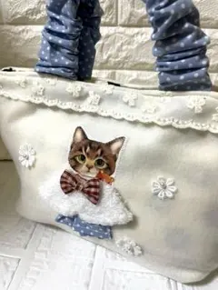 ハンドメイド　コヤンイサムチョン　ふわっとした　冬をイメージしたトートバック