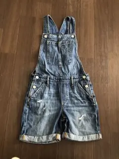 GAP キッズ ショートオーバーオール デニム