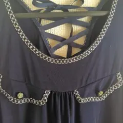 ☆axes femme☆ ノースリーブ チュニックワンピース 　ネイビー