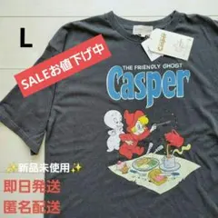 キャスパー ウェンディ 半袖Tシャツ かすれプリント ピクニック LOGOS L