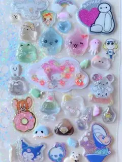 ボンボンドロップシールおすそ分けしずくちゃんあわわちゃんベイマックスオイスター