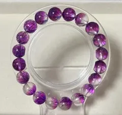 ★リッチ花火スーパーセブン 11ミリ珠 ビーズI(SA+) 最高品質]花火ブラックスーパーセブンブレスレット（約11mm玉