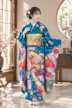 振袖フルセット 正絹 辻が花 、正絹長襦袢、正絹袋帯 等7点 - メルカリ