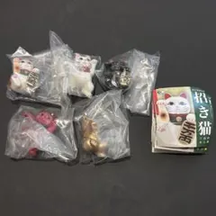 PUTITTO 招き猫 フィギュア 5種　ガチャ　商売繁盛 諸願成就 千客万来