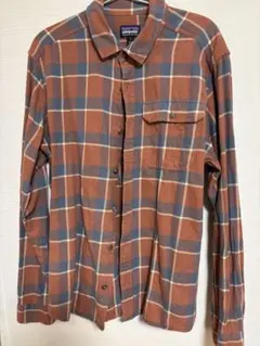 patagonia オーガニックコットン Mサイズ チェック柄ネルシャツ