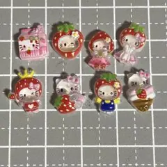 ネイルパーツキティーいちごシリーズ