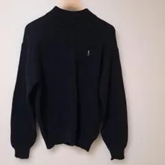YSL 黒 タートルネックニット