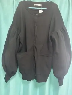 新品⭐︎ポワン袖　カーデ　黒