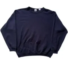 レア　90s オールドギャップ OLD GAP スウェット ネイビー 無地 GAP - oldgap オールドギャップ スウェット M ネイビー デカロゴ
