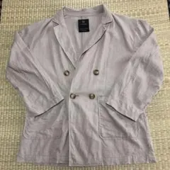 ダブルクローゼット麻混テーラードジャケット美品のサムネイル