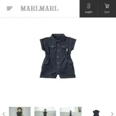 マールマール プレイウエア safari jumpsuits navy