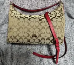 美品　COACH 2WAYショルダーバッグ ブラウン/ベージュ　肩掛け斜め掛け