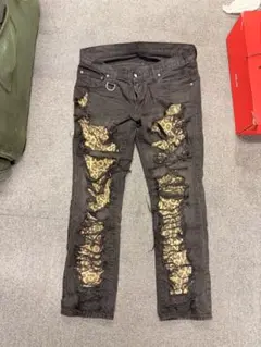 shellac Python leather patch flaredenim - メルカリ