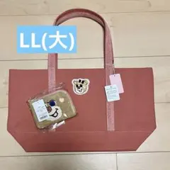 オールドテディガールワッペントートバッグ　ピンク　ドアップテディガールL字ポーチ