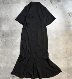 LAUIR ロングワンピース 黒 マーメイド XLサイズ　ブラック　半袖