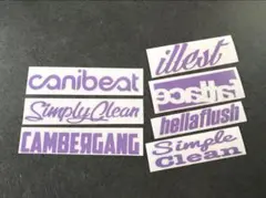 送料無料 usdm ステッカー セット 大サイズ パープル