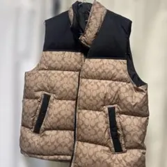 COACH ダウンベスト ベージュ・ブラック