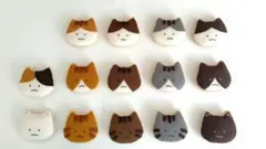 フェルトのミニクッキー　たくさんのネコ