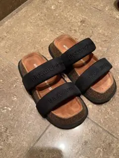 alexanderwang ロゴストラップサンダル ブラック 36のサムネイル