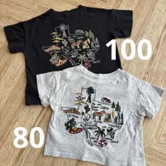 リトルウィークエンド　Tシャツ3枚セット 親子　刺繍　100 80 160