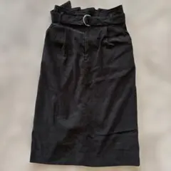 ブラック Mサイズ タイトスカート　スウェード素材
