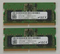 8GB 2枚（合計16GB） DDR5 5600 ノートパソコン　メモリ
