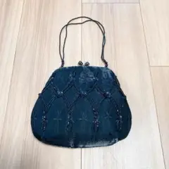 パーティーバッグ ブラック スパンコール刺繍