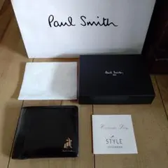 お洒落 イタリア Paul Smith ラビット 黒 ポールスミス二つ折り財布
